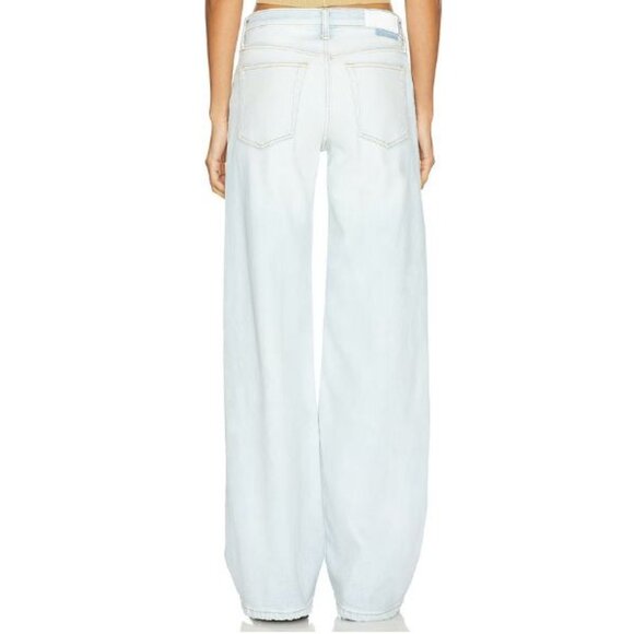 Re/done Mid Rise Wide Leg Denim Jeans Acqua Size 32 NWT - Picture 3 of 9